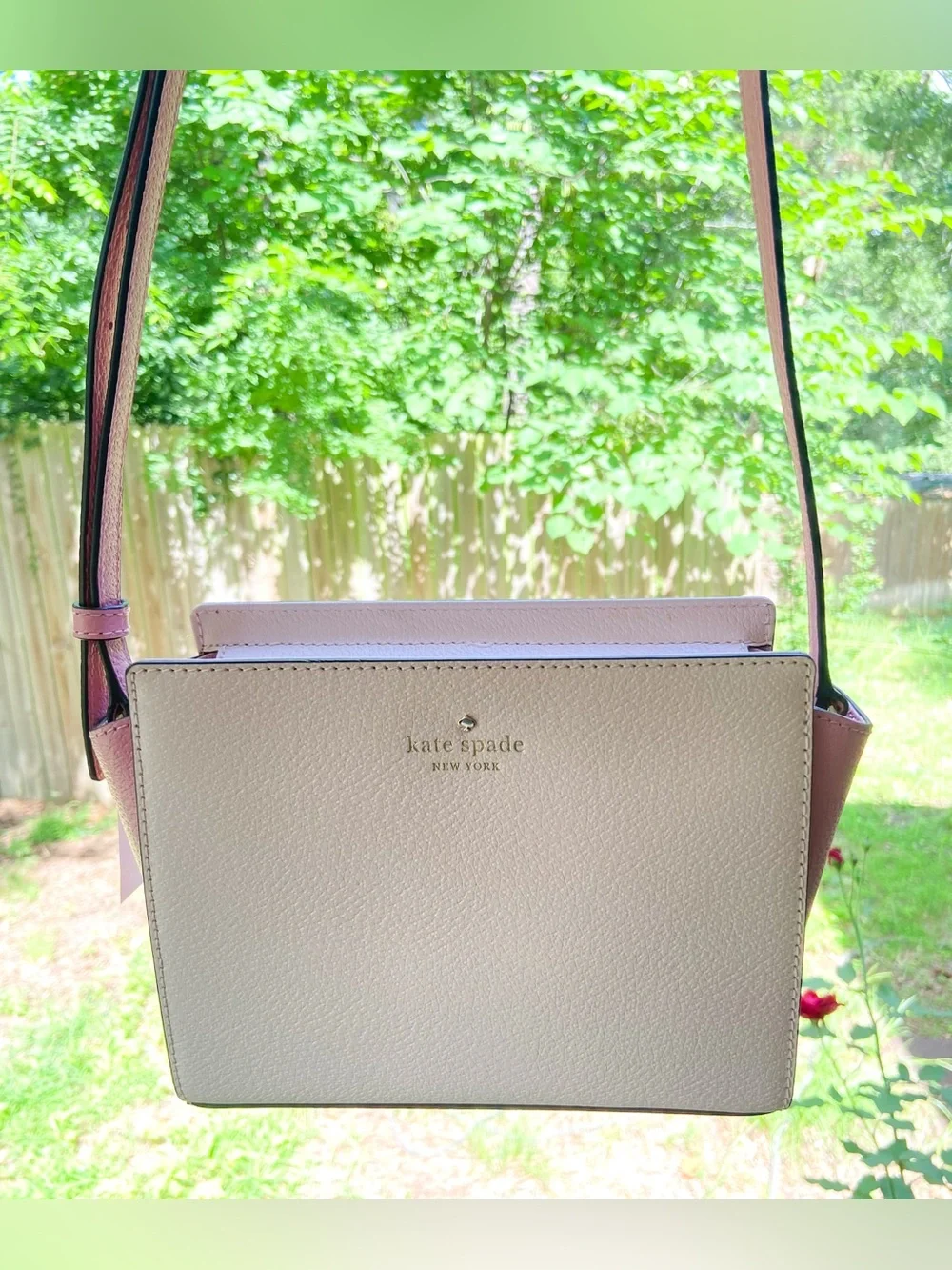 Kate Spade Grand Street Hayden Leather Crossbody Bag Pink Color Block BalletCore